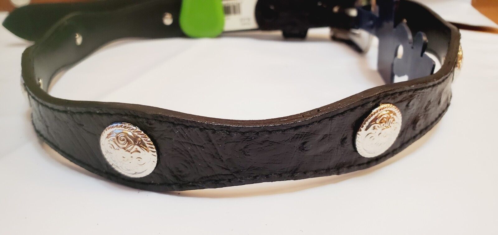 Faded Glory Boy&#39;s Western Belt Size LARGE (28-30) Black With Silver Acce... - $11.64