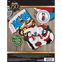 Bucilla 18-Inch Christmas Stocking Felt Appliqué Kit, 86818 Christmas Village - £17.81 GBP