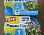 Glad Freezerware 8 Small Containers S With Lids BPA Free Freezer Ware 2 ... - $69.29