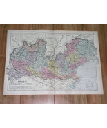 1891 ANTIQUE MAP OF NORTHERN ITALY LOMBARDY MILAN VENICE - £20.73 GBP