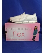 Skechers 22123 Slip On Sneaker White Beige Gray Casual Shoes Womens US S... - £29.30 GBP