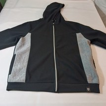 Encrypted Supply Company Men Cotton Blend Black & Gray Full Zip Hoodie Jacket 2X image 7