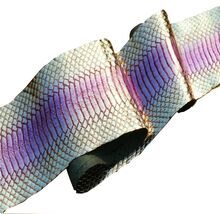 Fancy Snake Skin SNAKESKIN genuine leather HIDE Purple Metallic - $18.32+