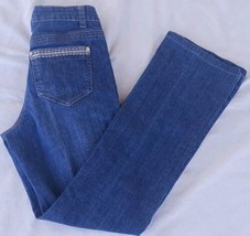 BNY Bunny Women&#39;s Jeans Size 6 (29x30) Boot Leg Medium Wash Embellished ... - £18.23 GBP
