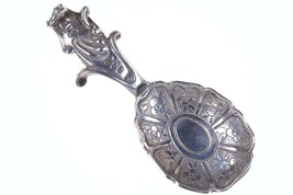 c1850 British Armorial Sterling Tea caddy spoon by Henry John Lias - $358.63