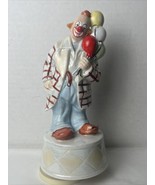 Aldon Musical Clown Fine Porcelain 9.5”  tall 1985 Vintage “Put On A Hap... - $19.75