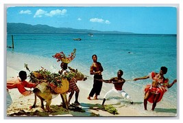 Native Pavimento Show Rehearsing Su Spiaggia Giamaica Bwi Cromo Cartolin... - £3.58 GBP