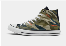 Converse Chuck Taylor 70 Hybrid Camo High Top Casual Shoes Olive/Orange ... - £79.42 GBP
