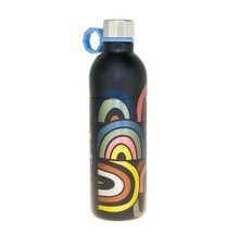 Starbucks 20 Oz Water Bottle Navy Blue Line Art Hook Stainless Steel Thermos - £70.43 GBP