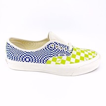 Vans Vault OG Authentic LX (Canvas) Logo Checkered Lime Punch Blue Mens Sneakers - £55.91 GBP