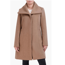 Cole Haan Signature Wide Lapel Wool Blend Coat, Size 12 Camel Classic Ch... - $3,711.30 MXN