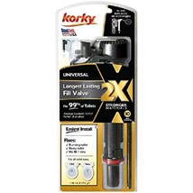 Korky 2X Toilet Fill Valve Black Plastic/Rubber for Universal - Case of: 1; - $30.73