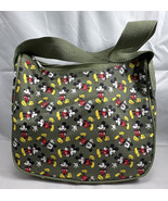 Disney Mickey Mouse Purse Olive Green 9 x 10 in Nylon Wide Strap - £9.02 GBP