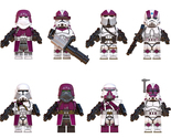 8Pcs Star Wars Clone Trooper Minifigures Commander Bacara Paratrooper Bl... - £16.78 GBP