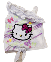 Hello Kitty by Sanrio Little Girls Top Shirt Size XS (4/5) White glitter deco - £7.76 GBP