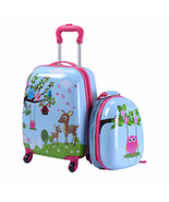 2 Pcs 12&quot; 16&quot; Kids Luggage Set Suitcase Backpack School Travel Trolley A... - £81.16 GBP
