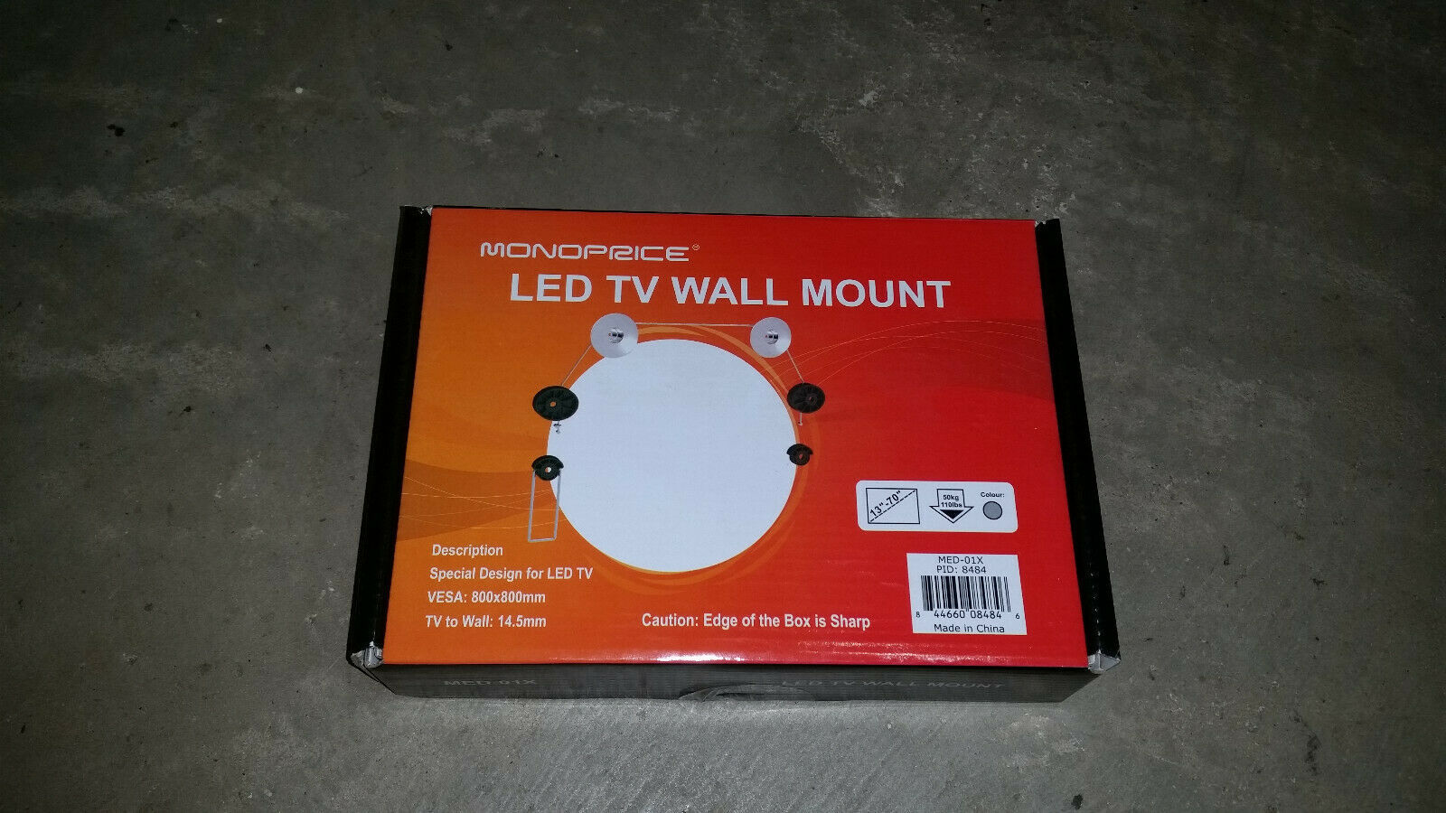 MONOPRICE Ultra Slim Wall Mount for 13-70" LED TV NEW IN BOX MED-01X PID 8484 - $24.99