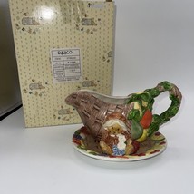 Cherished Teddies Harvest Gravy Boat &amp; Ladle Autumn Thanksgiving 272620 ... - £13.26 GBP