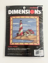 Dimensions Needlepoint Kit Sand Point 7177 Cross Stitch Lighthouse 5x5” - $9.89