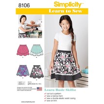 Simplicity 8106 Easy to Sew Girl&#39;s Layered Skirt Sewing Pattern, Size 8-16 - £26.66 GBP