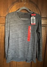 Champion Ladies Long Sleeve Charcoal Gray Heather tee Size Medium - £9.03 GBP