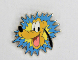 Disney 2010 Smiling Pluto Face On Yellow And Blue Jagged Pin#74208 - £8.61 GBP