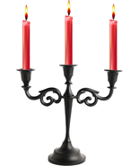 Rely+ 3 Arm Candelabra - 10 Inch Tall Matte Black Tapered Candle Holders... - £20.12 GBP