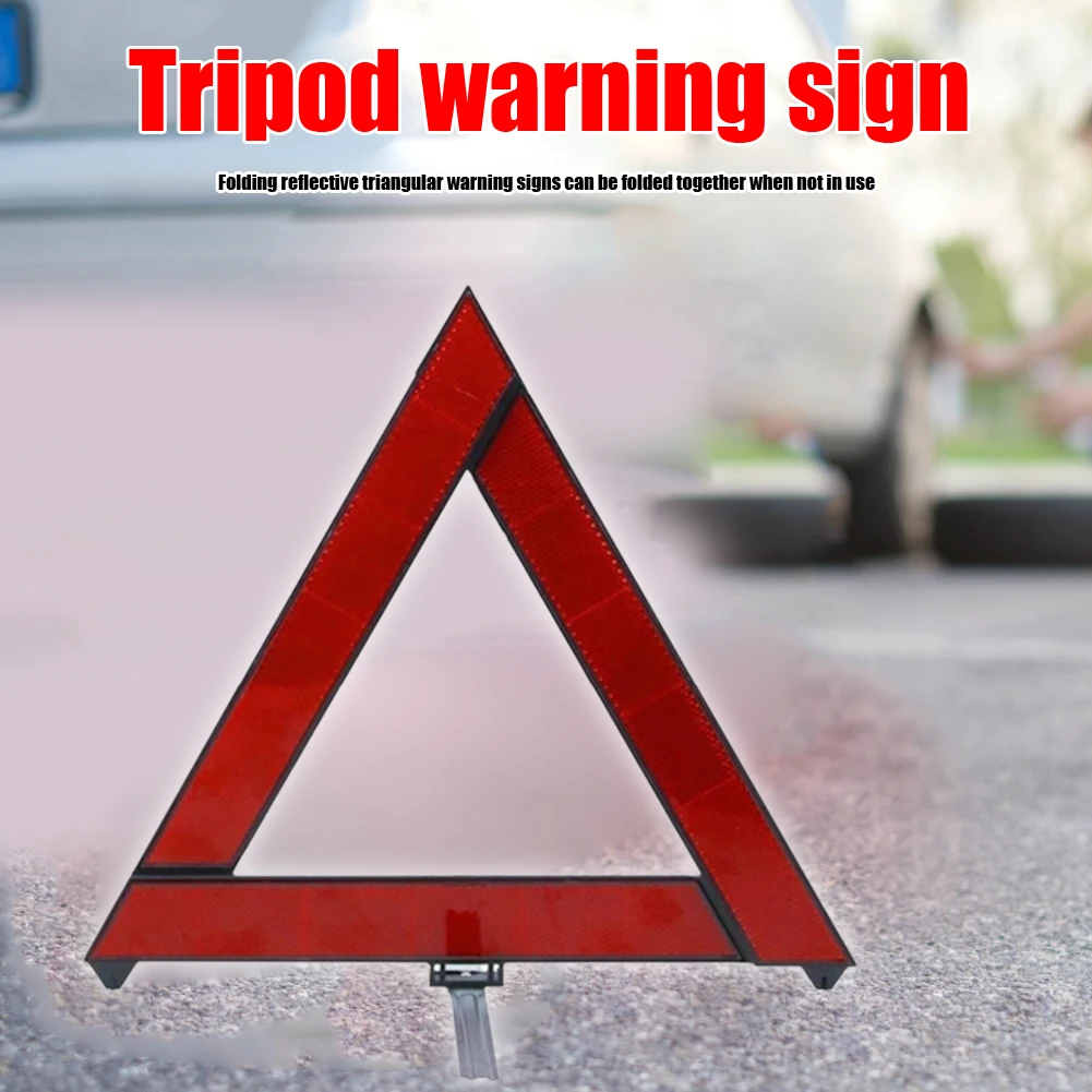 Portable Outdoor Car Emergency Breakdown Warning Triangle Reflective Strip Sign - $86.21