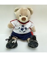 Soccer Player Build A Bear Tan Teddy Bear Cleats Shoes BAB Stuffed Anima... - £17.84 GBP