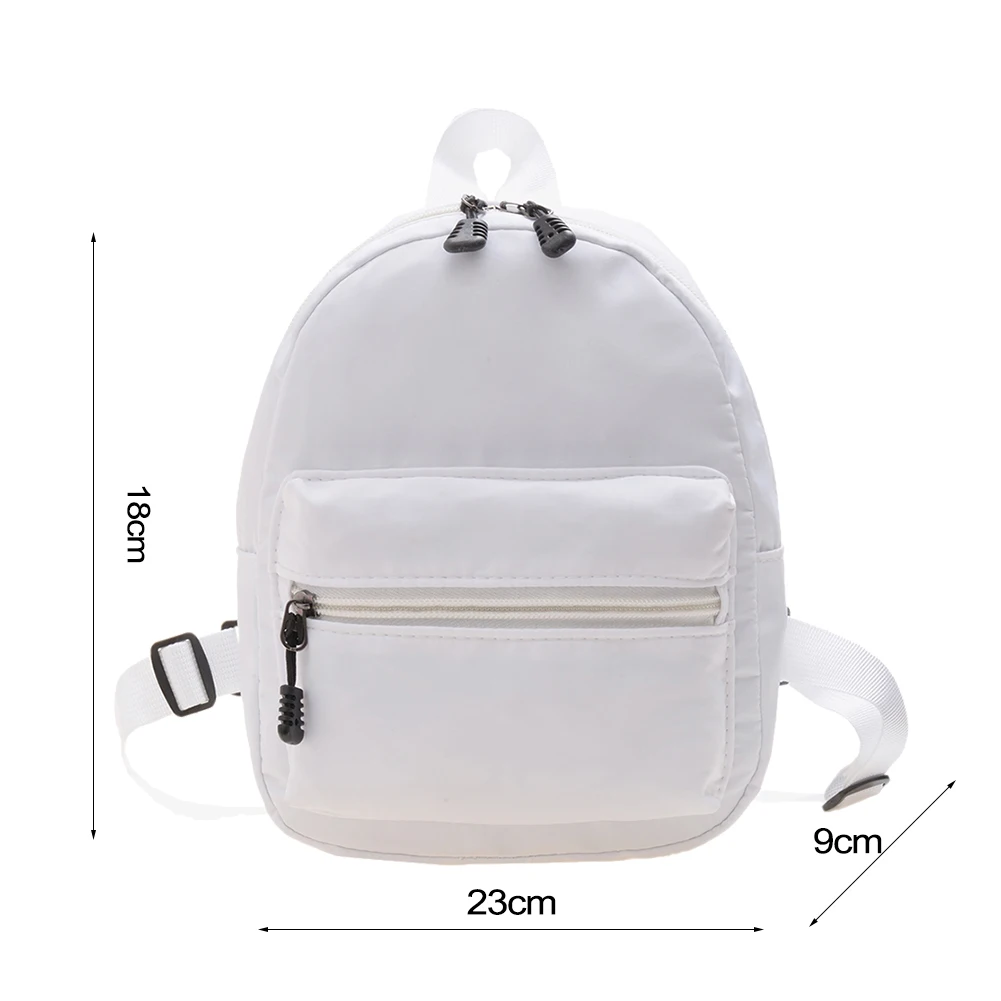 Fashion Women Solid Color Backpack Female Casual Nylon Knapsack Preppy Style Sch - £75.33 GBP