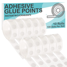 1000 Pieces Clear Glue Points Dots Double Sided Adhesive Removable for B... - $15.94