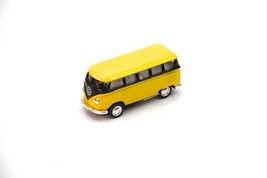 2.5&quot; Kinsmart 1962 VW Volkswagen Bus Diecast Model Toy Car 1:64 Yellow - £10.17 GBP