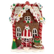 B/O Lighted Clay Dough Gingerbread House with Gingerbread Lady Figurine - $29.98