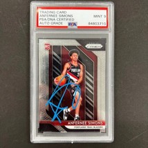 2018 Panini Prizm #61 Anfernee Simons Signed Card PSA Slabbed Auto 9 Trailblazer - £68.08 GBP