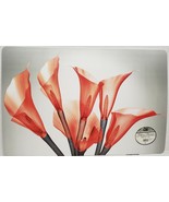 Set of 3 Vinyl/Foam Back Placemats, (12&quot; x 18&quot;) RED CALLA LILIES FLOWERS... - £14.07 GBP