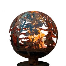 Esschert Design USA FF1011 Wildlife Fire Sphere, Rust Metal - Large - £407.47 GBP