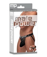 MALE POWER JOCK EASY SNAP OFF POUCH BLACK JOCK - $31.97 CAD