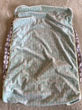 Oh Joy! Unisex Gray White Teal Fleece Fitted Diaper Changing Pad Cover - $12.25