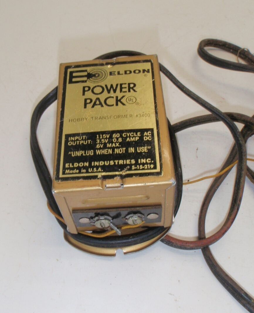Eldon Slot Car Power Pack Hobby Transformer Model 3400 - $1.99