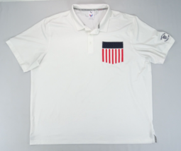 Puma Volition Polo Golf Shirt Sz 2XL America Performance USA Flag Stars ... - £11.35 GBP