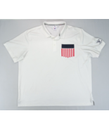 Puma Volition Polo Golf Shirt Sz 2XL America Performance USA Flag Stars ... - £11.17 GBP