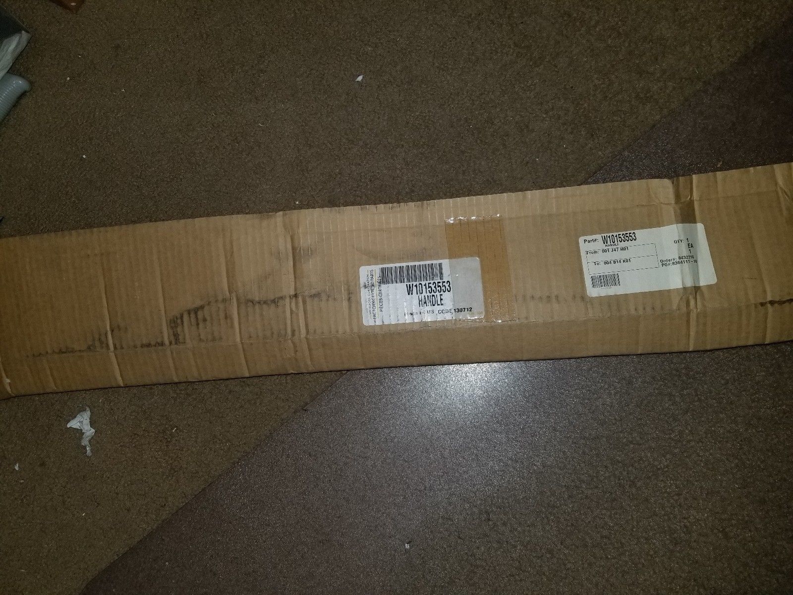 Genuine W10153553 Whirlpool Refrigerator Handle - $44.55