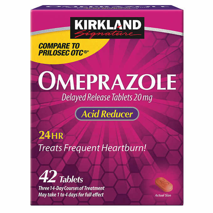 Primary image for Kirkland Signature Omeprazole 20 mg., 42 Tablets