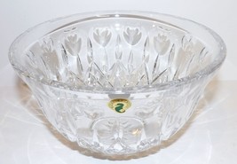 Beautiful Waterford Crystal Cut Hearts 8&quot; Bowl ~ Artist Signed J Perez~ - £80.07 GBP