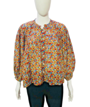 Doen NWOT Women&#39;s Valley Floral Printed Ruffle Cotton Tunic Blouse Top S... - $162.11