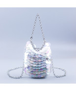 Fashion shiny buling metal fish scale sequin bag handmade broken sequin ... - £37.74 GBP