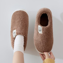New Cute Plus Plush Lady Shoes Autumn Winter Warm Furry Cover Heel Slides Home I - £17.99 GBP