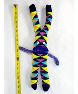Handcrafted Argyle Long Ear Sock Monster Handmade Plush Mouth Opens Bout... - €9,43 EUR