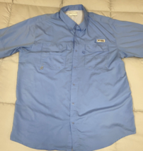 Columbia PFG Blood N Guts Omni Shield Fishing Long Sleeve Blue Shirt Men... - $19.80