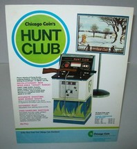 Hunt Club Arcade FLYER Original Chicago Coin Shooting Gallery Rifle Gun ... - $21.66